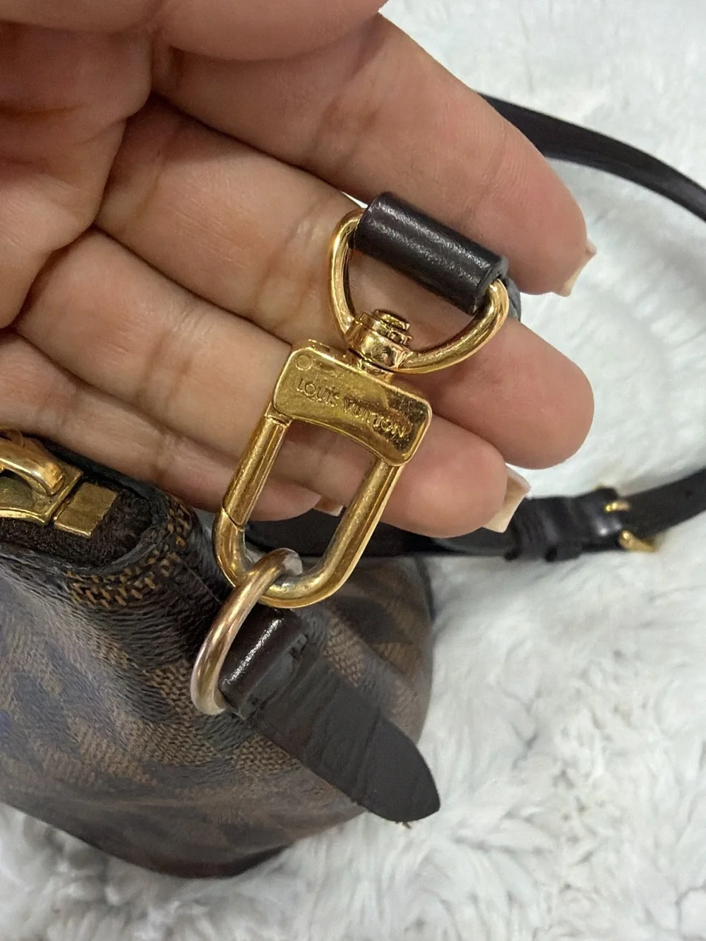 LOUIS VUITTON Damier Ebene Sienna PM Shoulder Bag